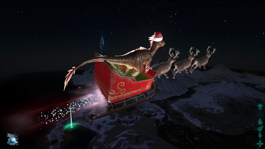 Раптор Санта-клаус Winter wonderland