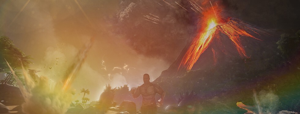 Извержении вулкана ARK Survival Evovled